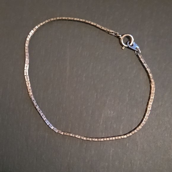 Vintage boxy art deco style metal chain 7in - Picture 4 of 8